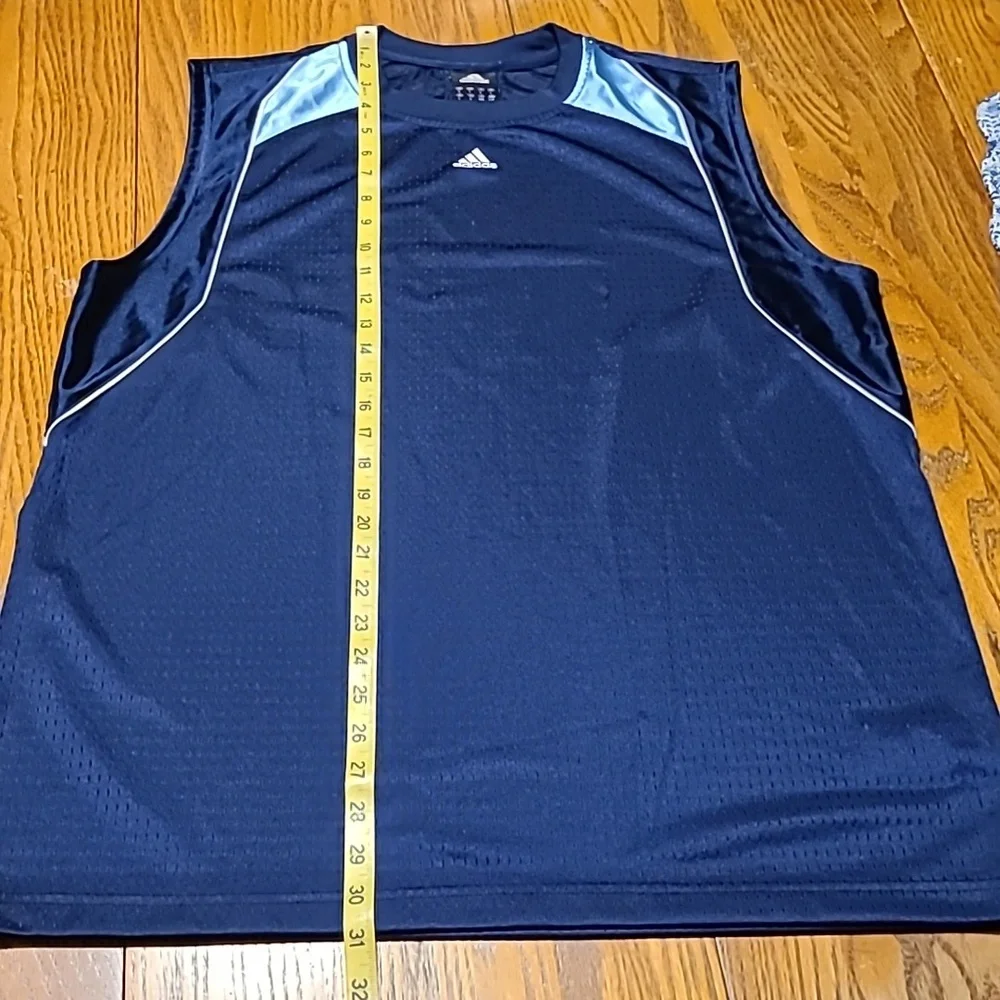 Adidas Navy Blue Sleeveless Athletic Shirt - Men's Large